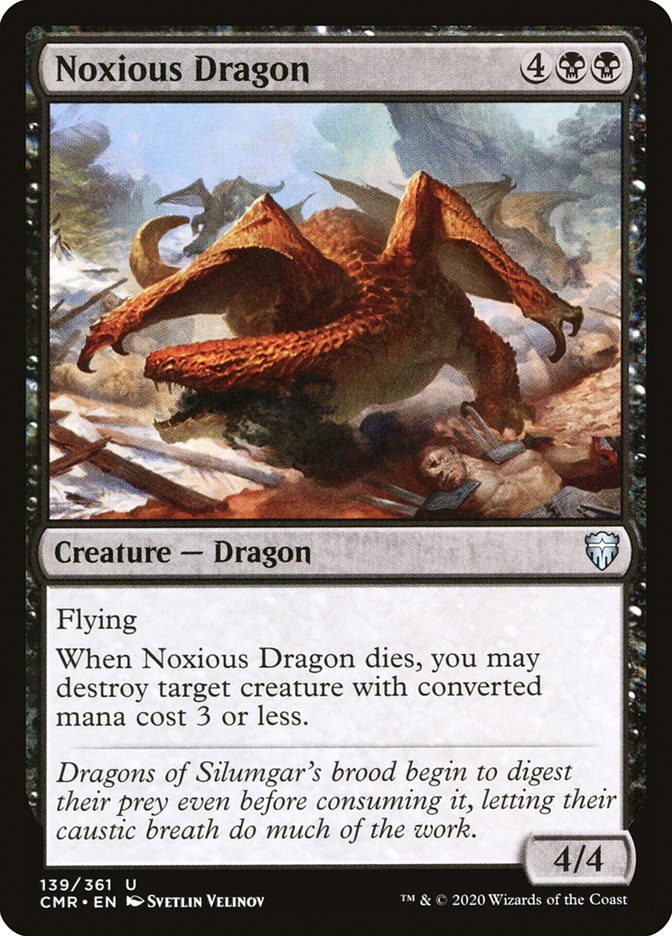 MTG Card Title: Noxious Dragon CMR/139