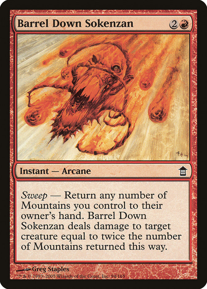 MTG Card Title: Barrel Down Sokenzan SOK/94