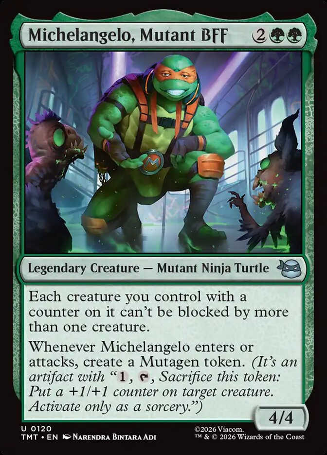 MTG Card Title: Michelangelo, Mutant BFF TMT/120
