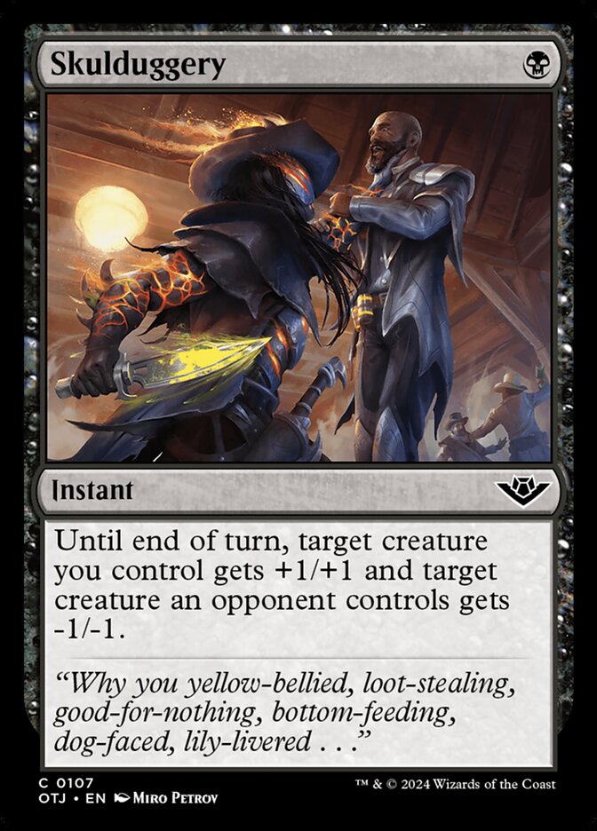 MTG Card Title: Skulduggery OTJ/107