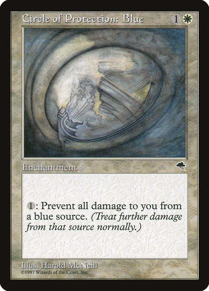 MTG Card Title: Circle of Protection: Blue TMP/9