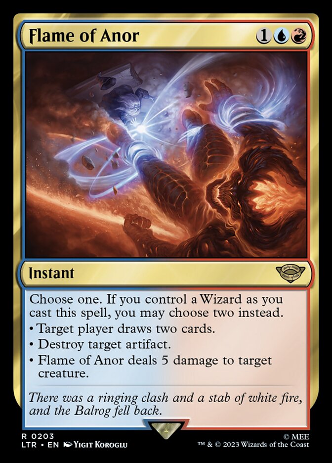 MTG Card Title: Flame of Anor LTR/203