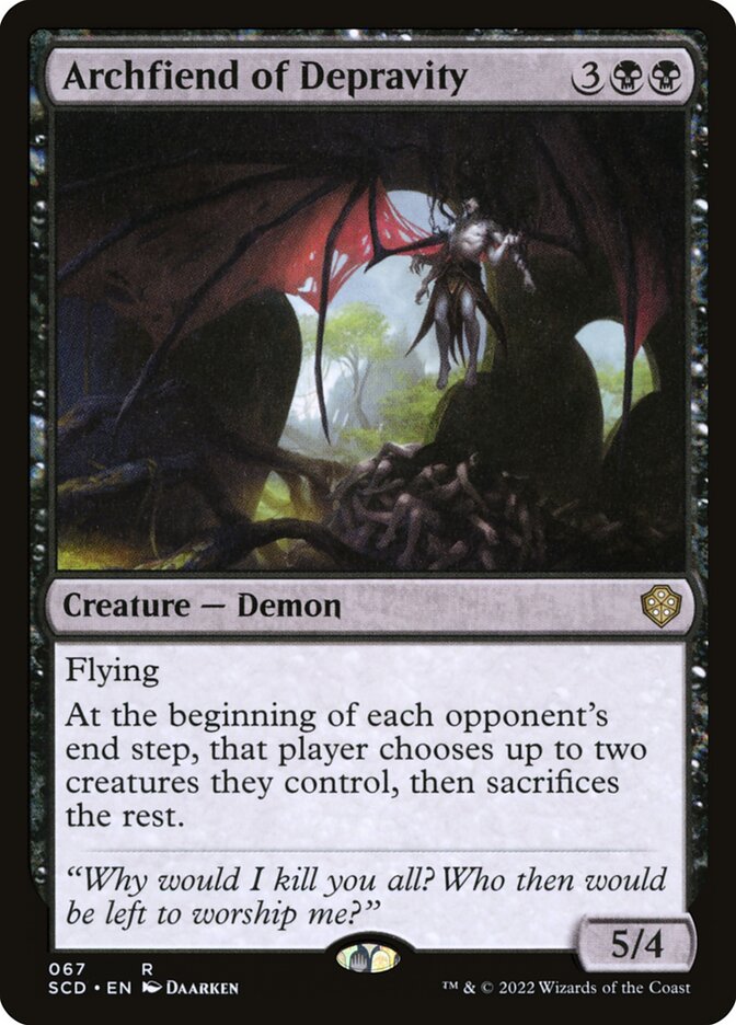 MTG Card Title: Archfiend of Depravity SCD/67