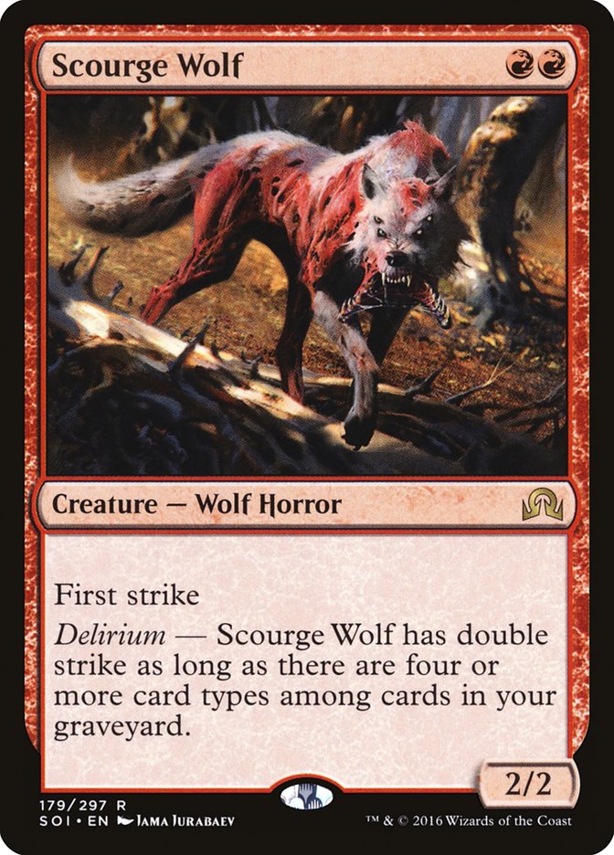 MTG Card Title: Scourge Wolf SOI/179