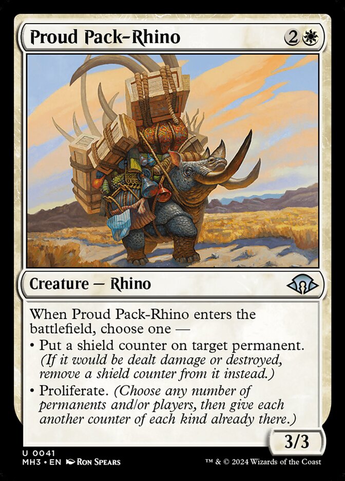 MTG Card Title: Proud Pack-Rhino MH3/41