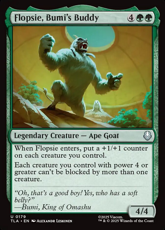 MTG Card Title: Flopsie, Bumi's Buddy TLA/179