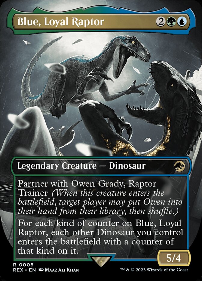 MTG Card Title: Blue, Loyal Raptor REX/8