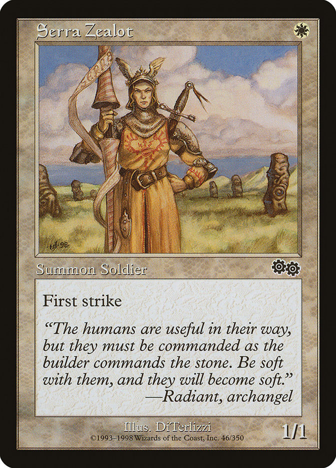 MTG Card Title: Serra Zealot USG/46