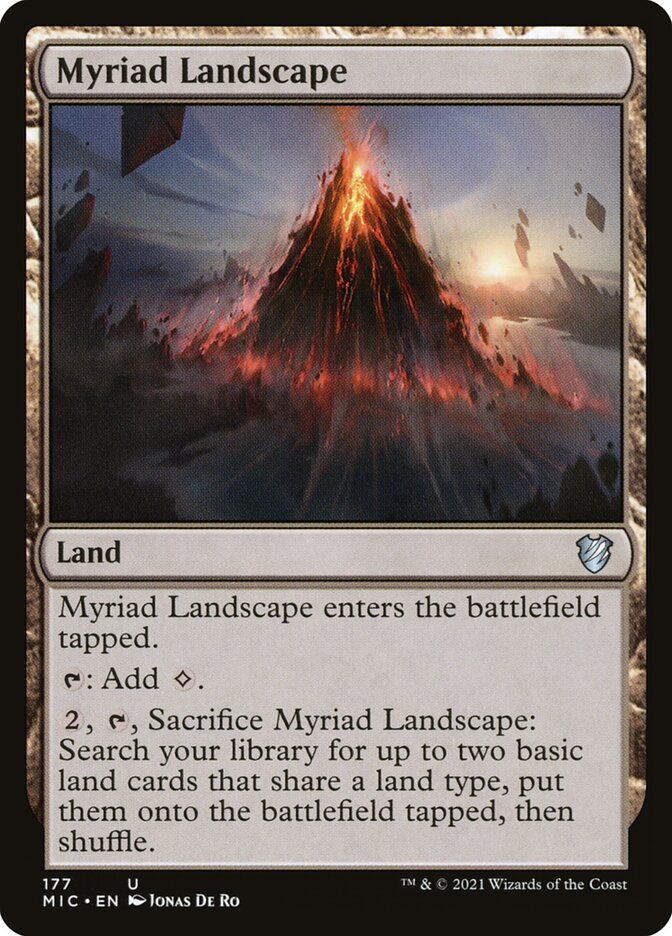 MTG Card Title: Myriad Landscape MIC/177