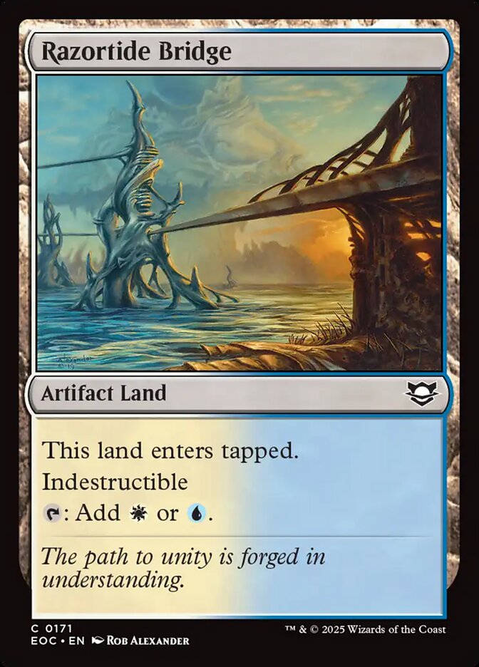 MTG Card Title: Razortide Bridge EOC/171