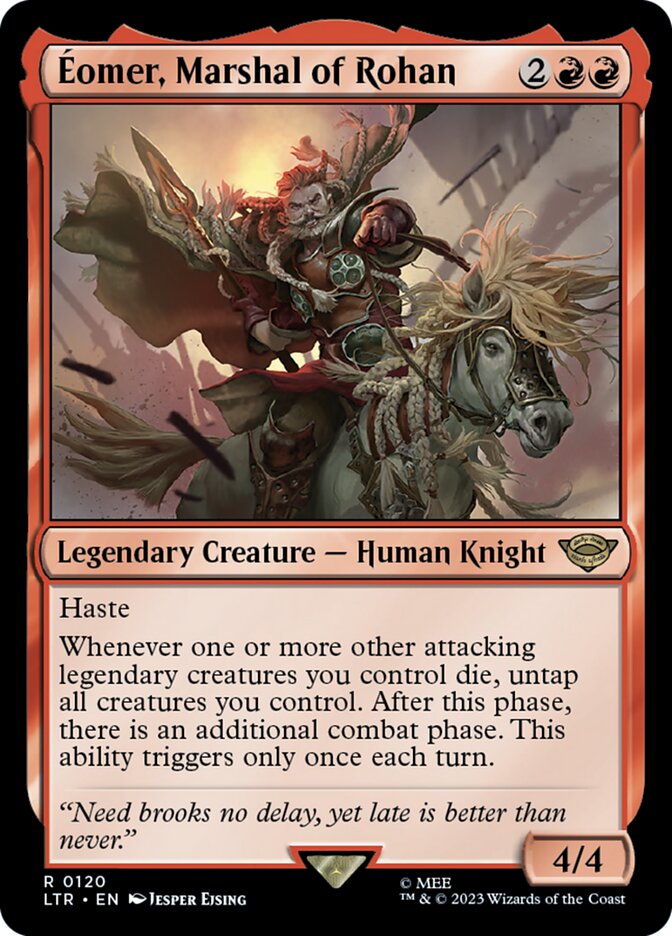 MTG Card Title: Éomer, Marshal of Rohan LTR/120