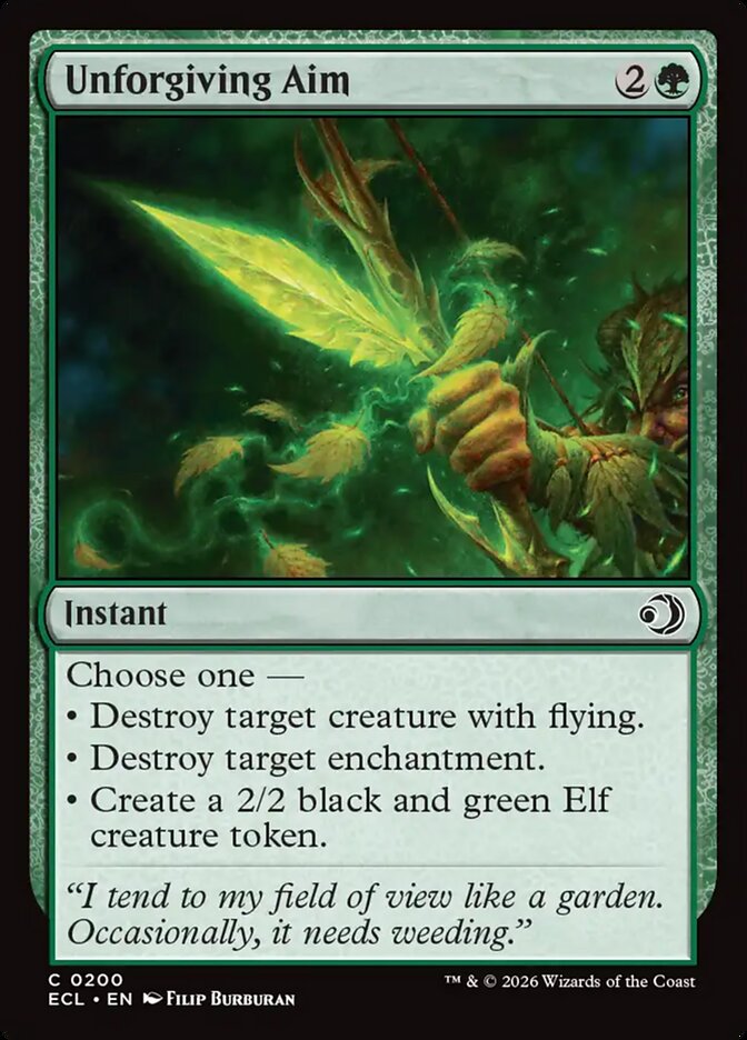 MTG Card Title: Unforgiving Aim ECL/200