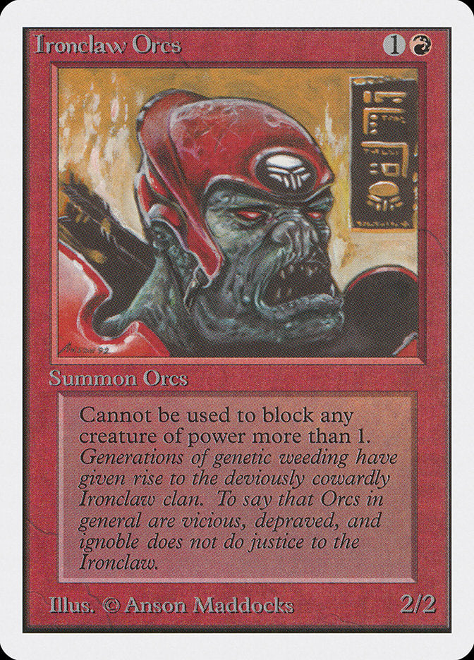 MTG Card Title: Ironclaw Orcs 2ED/160