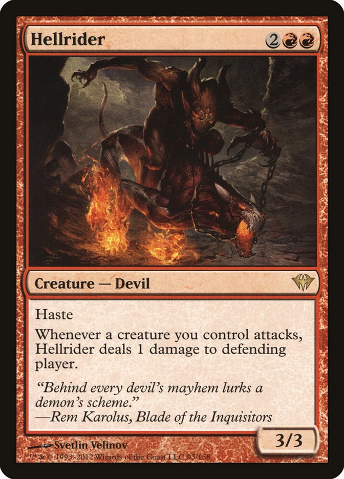 MTG Card Title: Hellrider DKA/93