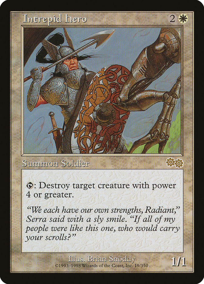 MTG Card Title: Intrepid Hero USG/19