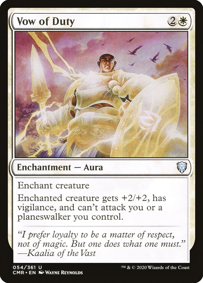MTG Card Title: Vow of Duty CMR/54