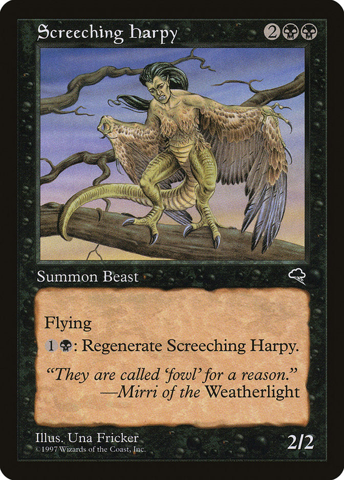MTG Card Title: Screeching Harpy TMP/155