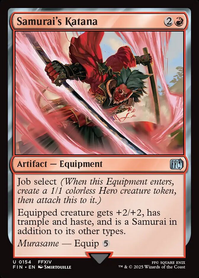 MTG Card Title: Samurai's Katana FIN/154