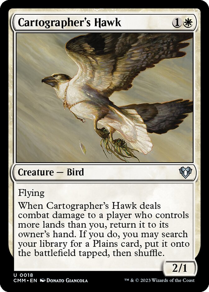 MTG Card Title: Cartographer's Hawk CMM/18