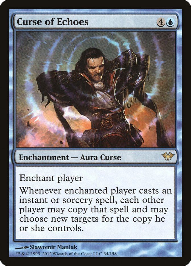 MTG Card Title: Curse of Echoes DKA/34