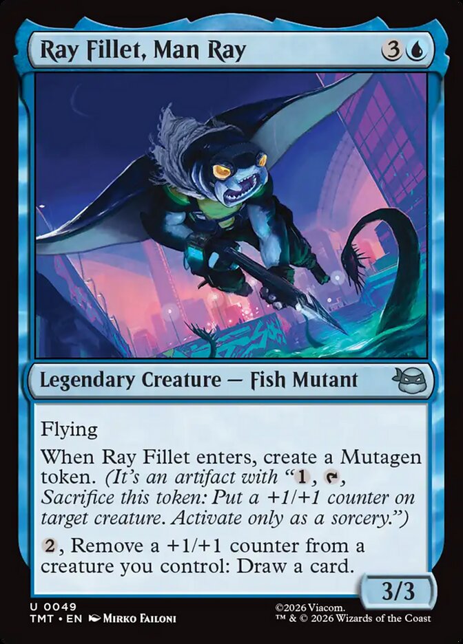 MTG Card Title: Ray Fillet, Man Ray TMT/49
