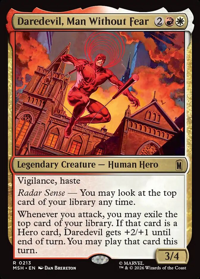 MTG Card Title: Daredevil, Man Without Fear MSH/213