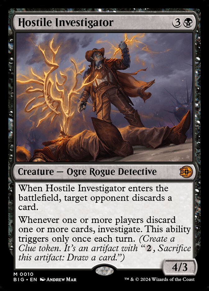 MTG Card Title: Hostile Investigator BIG/10