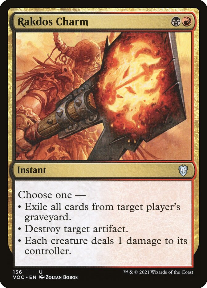 MTG Card Title: Rakdos Charm VOC/156