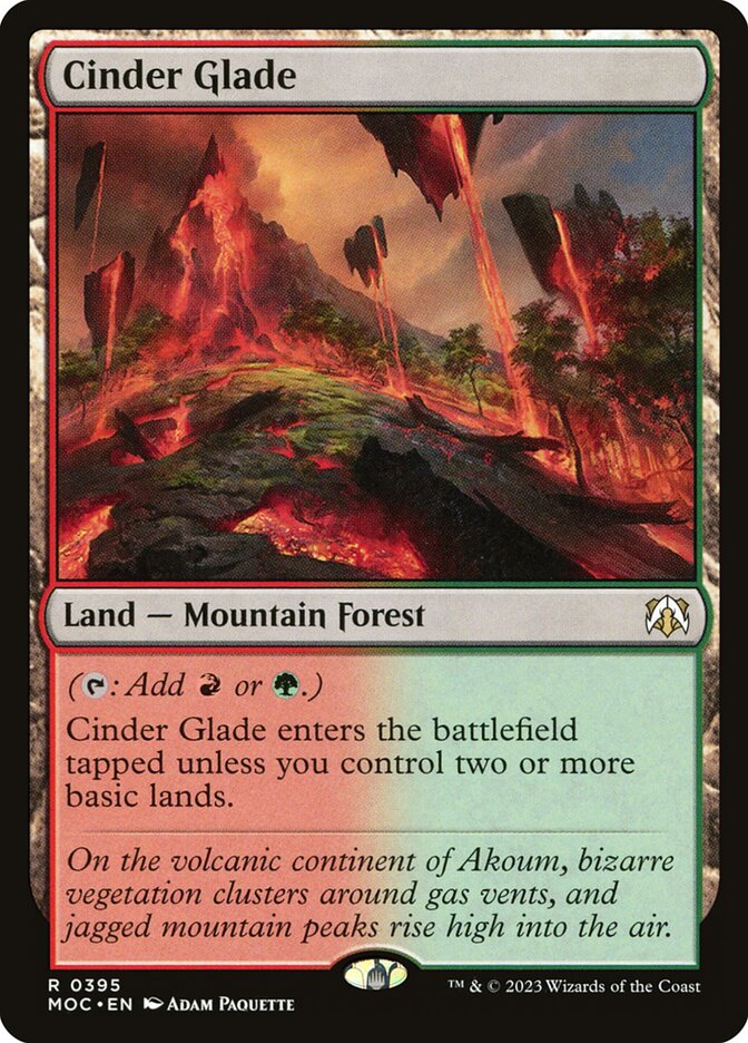 MTG Card Title: Cinder Glade MOC/395