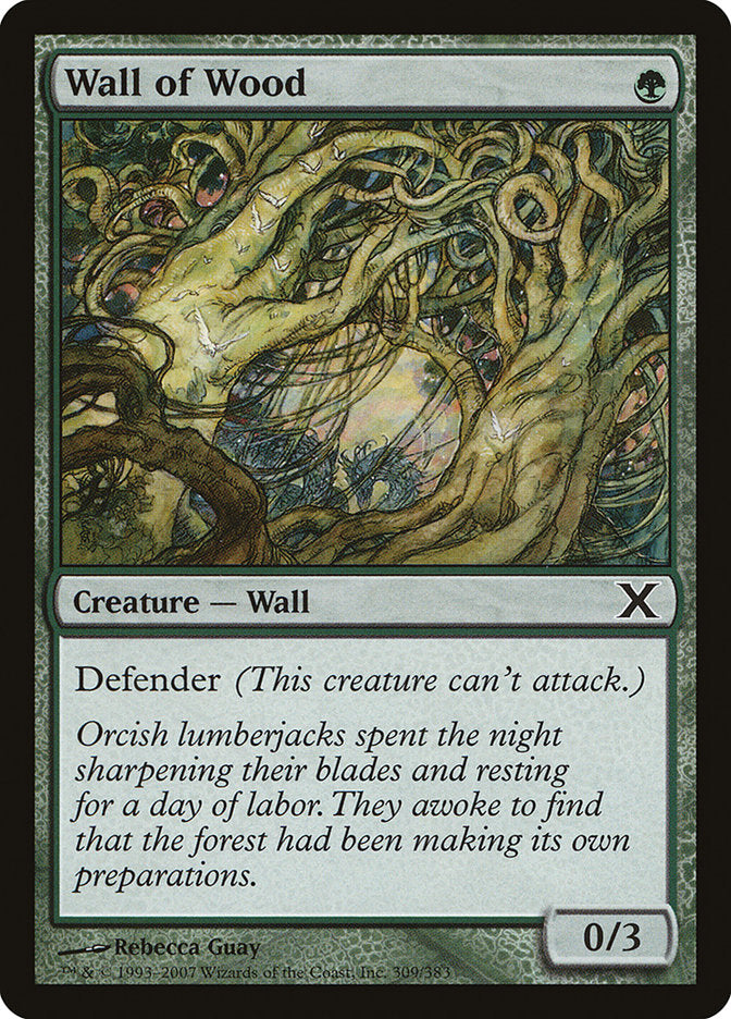 MTG Card Title: Wall of Wood 10E/309