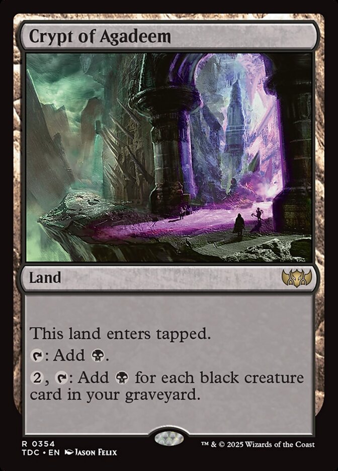 MTG Card Title: Crypt of Agadeem TDC/354