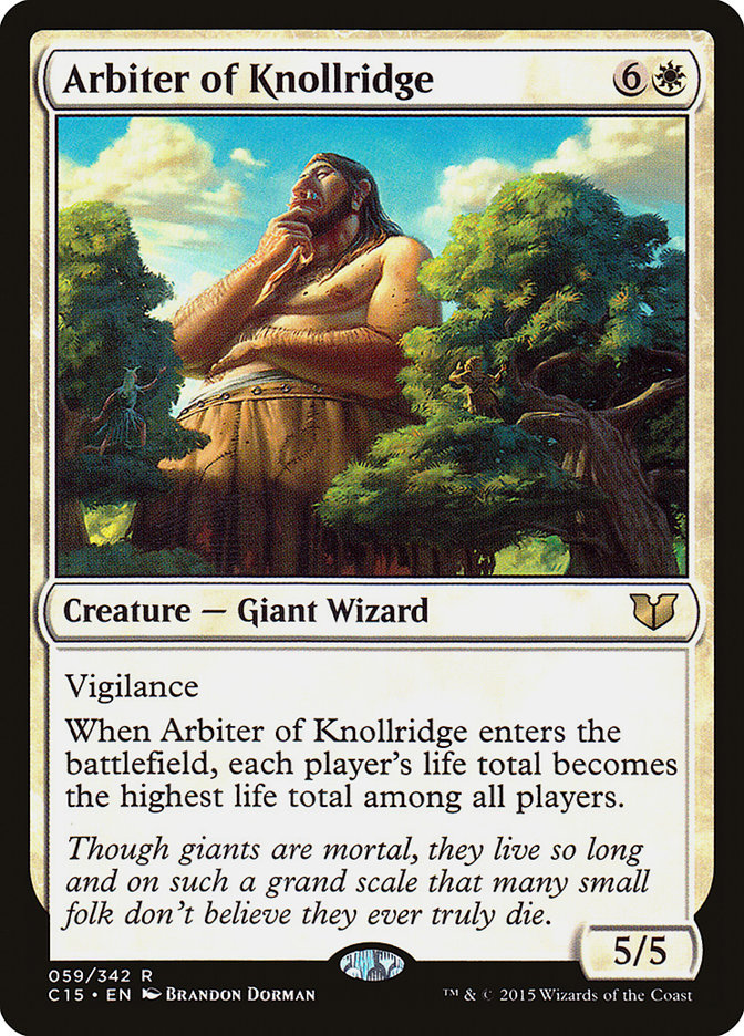 MTG Card Title: Arbiter of Knollridge C15/59