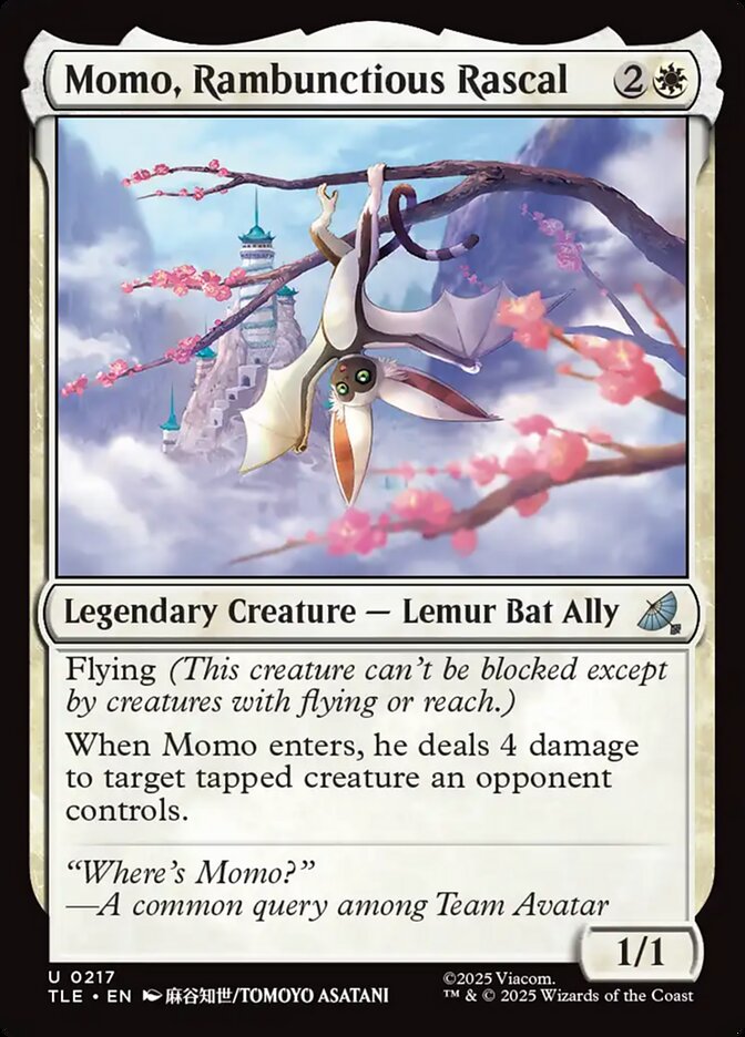 MTG Card Title: Momo, Rambunctious Rascal TLE/217