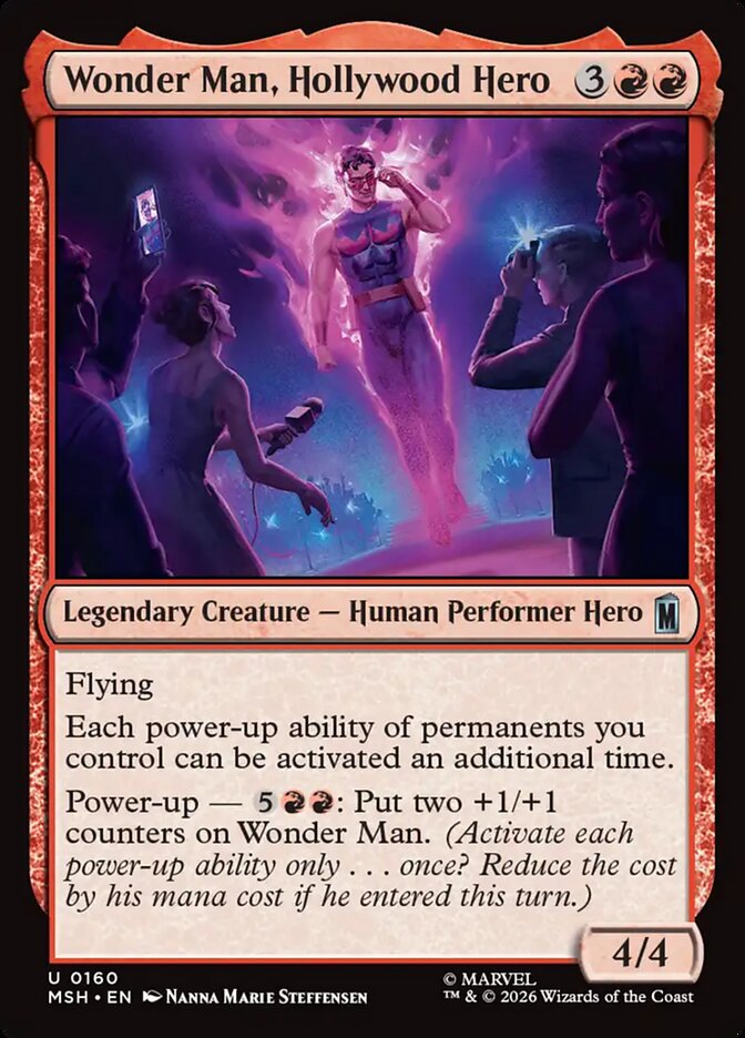 MTG Card Title: Wonder Man, Hollywood Hero MSH/160