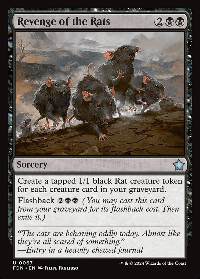 MTG Card Title: Revenge of the Rats FDN/67