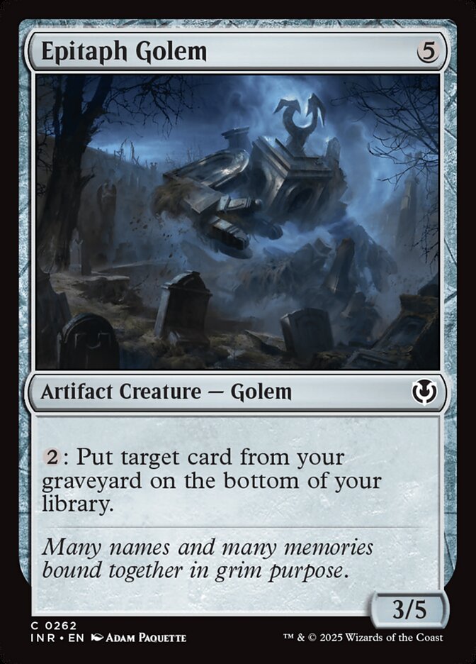 MTG Card Title: Epitaph Golem INR/262
