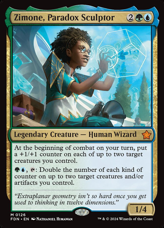 MTG Card Title: Zimone, Paradox Sculptor FDN/126