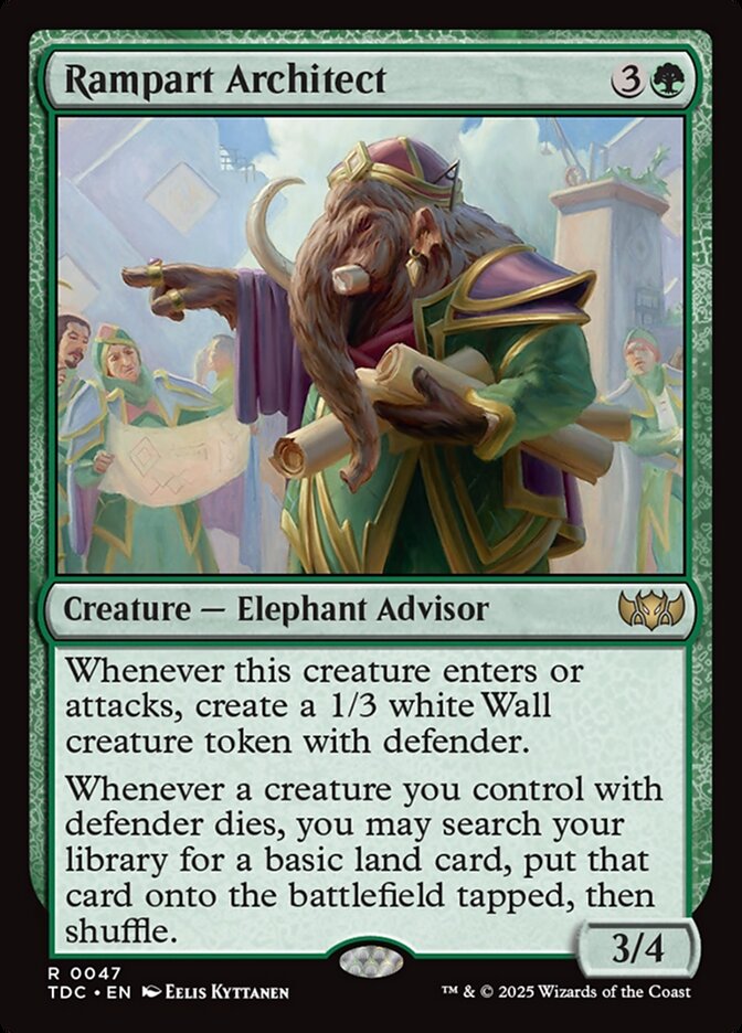 MTG Card Title: Rampart Architect TDC/47