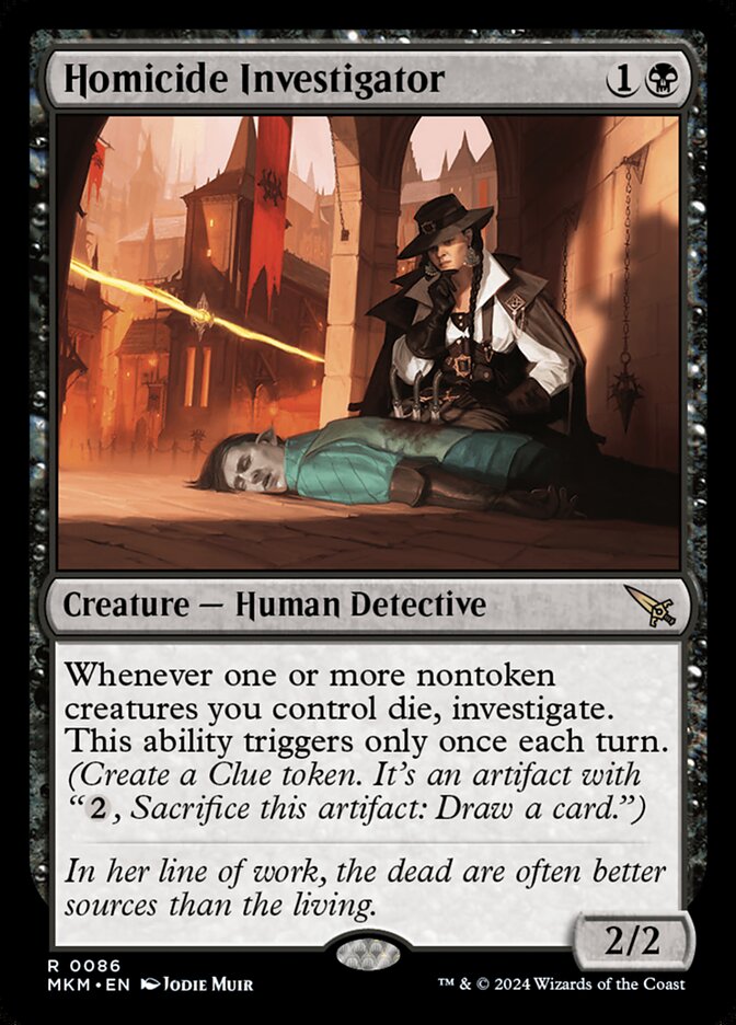 MTG Card Title: Homicide Investigator MKM/86