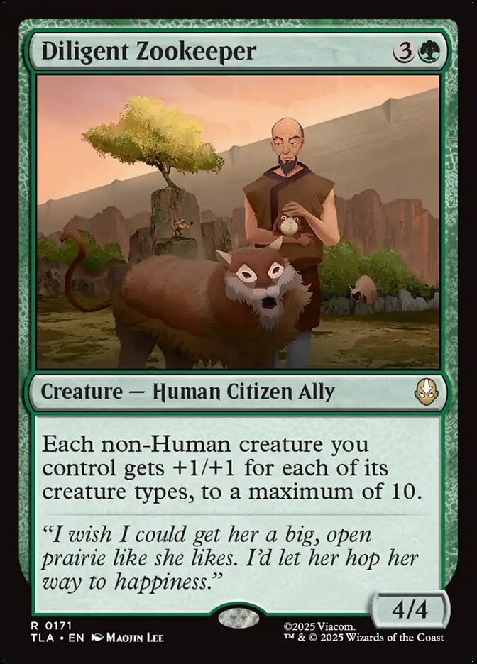 MTG Card Title: Diligent Zookeeper TLA/171