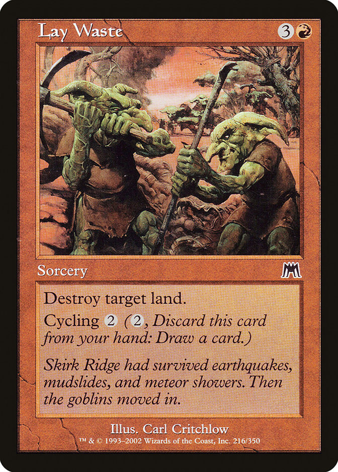 MTG Card Title: Lay Waste ONS/216