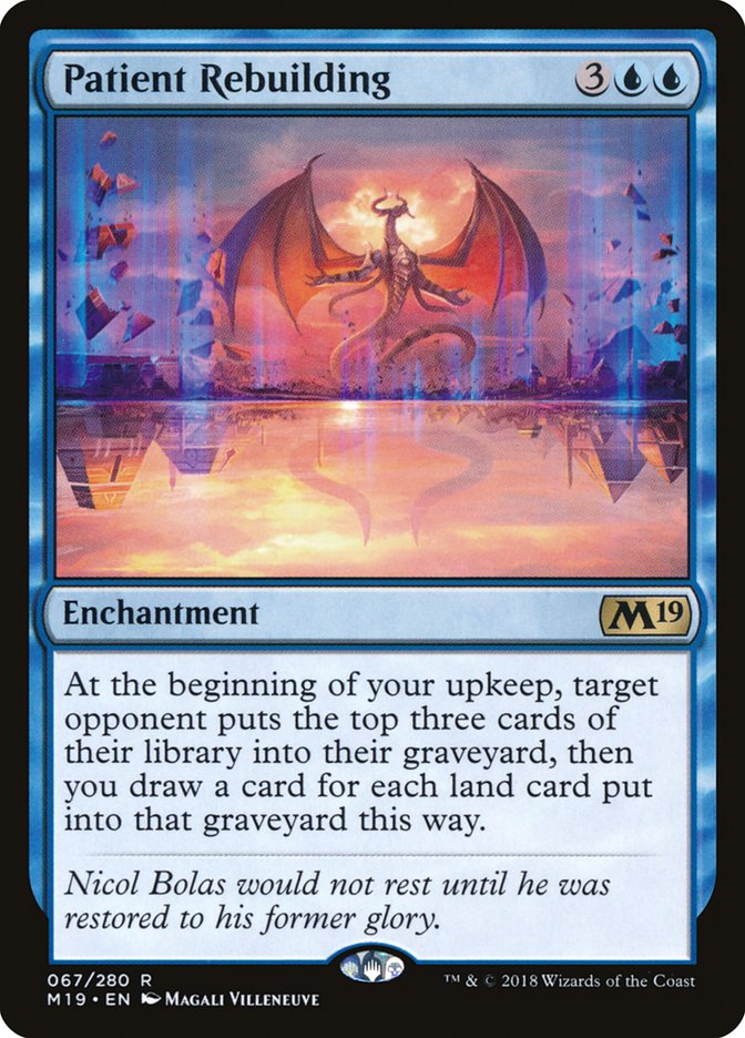 MTG Card Title: Patient Rebuilding M19/67