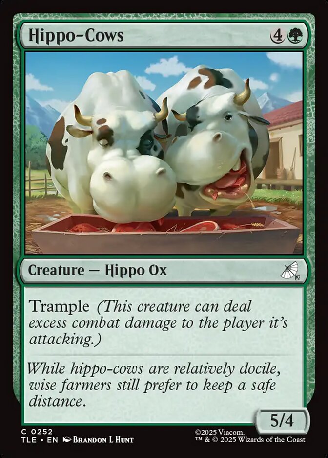 MTG Card Title: Hippo-Cows TLE/252