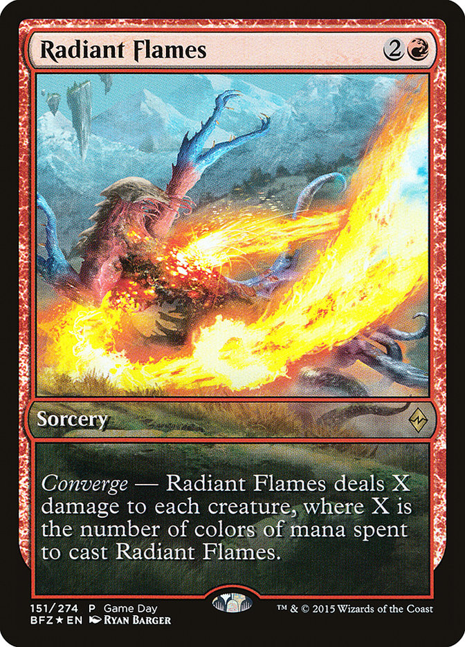 MTG Card Title: Radiant Flames PBFZ/151