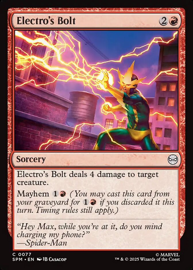MTG Card Title: Electro's Bolt SPM/77
