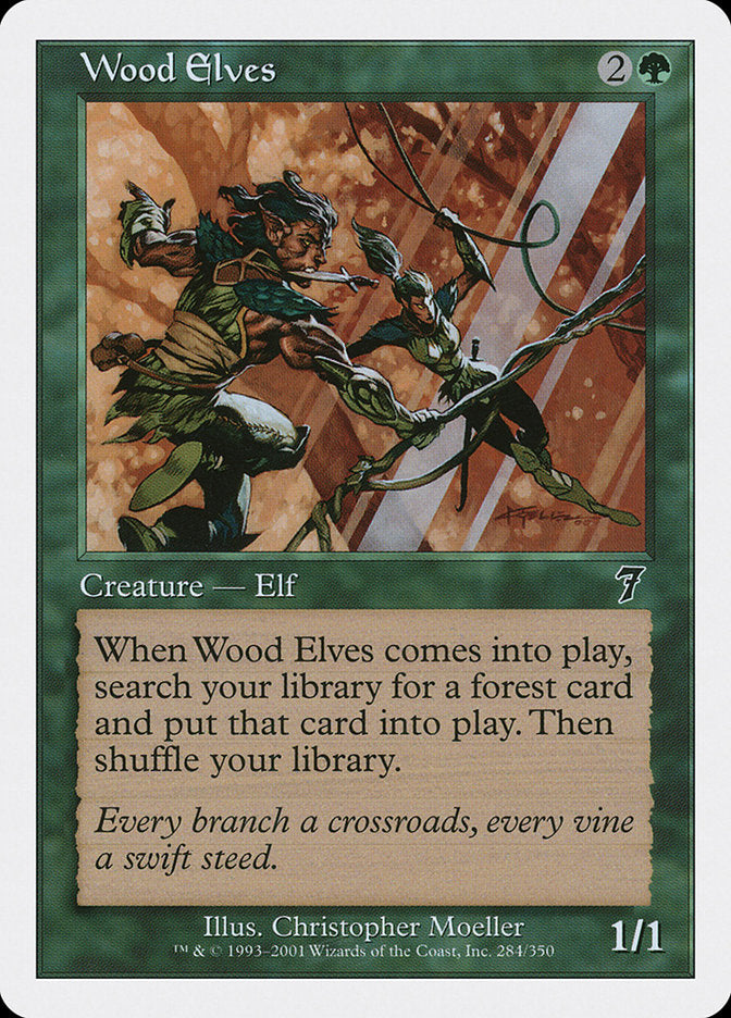 MTG Card Title: Wood Elves 7ED/284