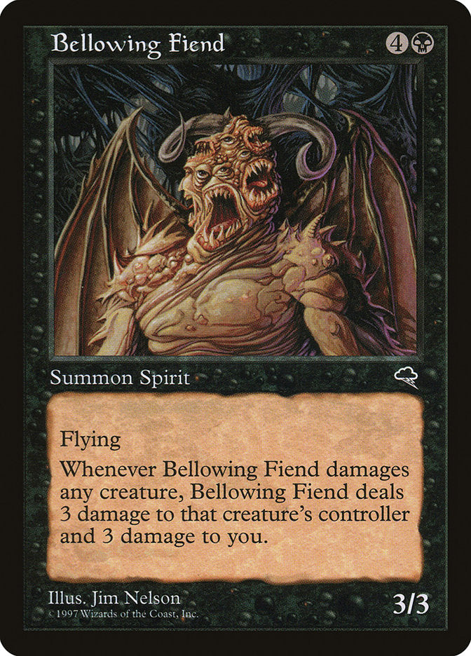MTG Card Title: Bellowing Fiend TMP/108