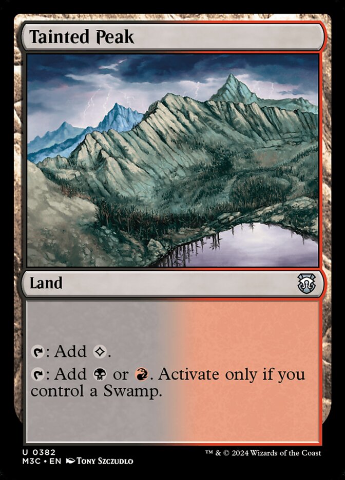 MTG Card Title: Tainted Peak M3C/382