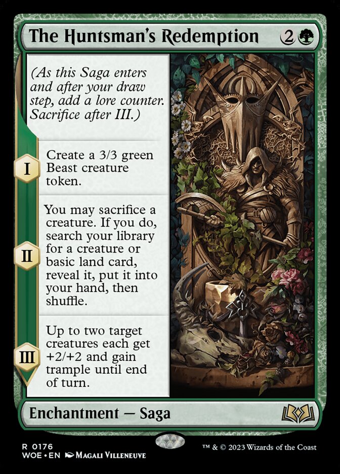 MTG Card Title: The Huntsman's Redemption WOE/176