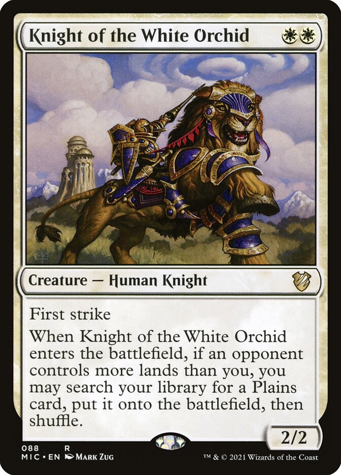 MTG Card Title: Knight of the White Orchid MIC/88